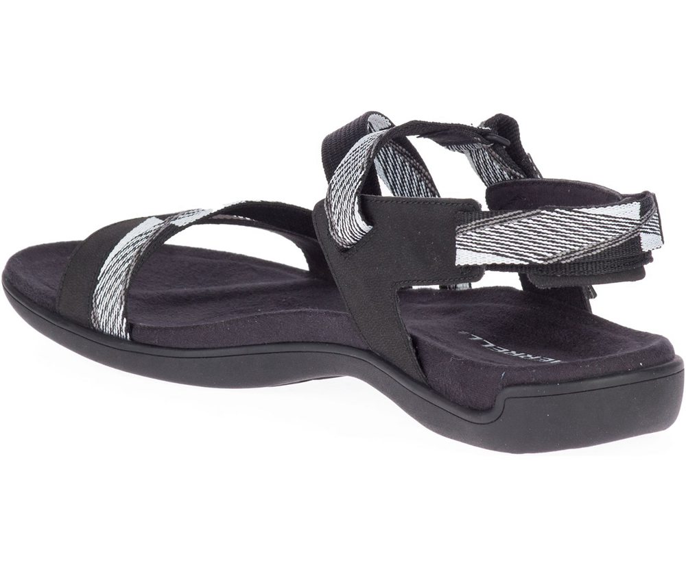 Merrell Sandals Black/White - District Mendi Backstrap - Womens 85OCNJGEX